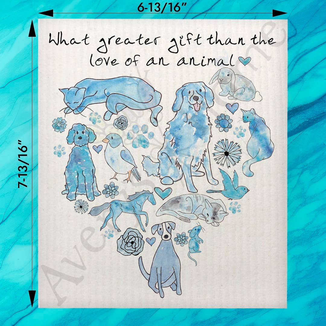 Swedish Dishcloth-Animals Love