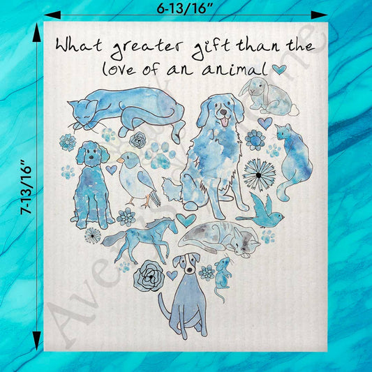 Swedish Dishcloth-Animals Love