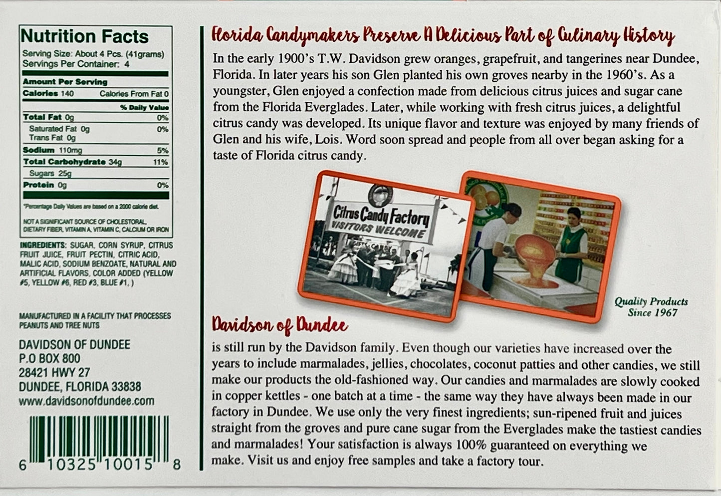 Florida Citrus Candy