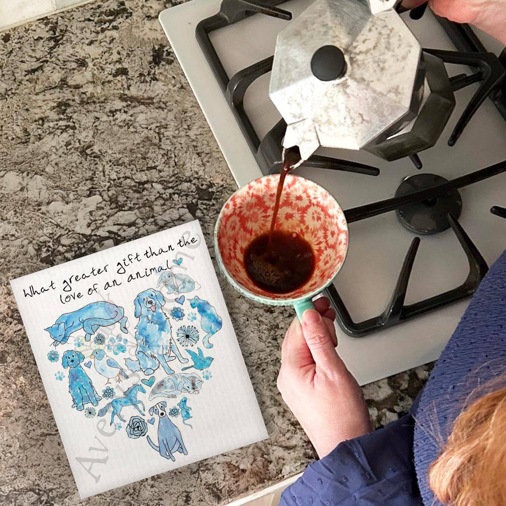 Swedish Dishcloth-Animals Love