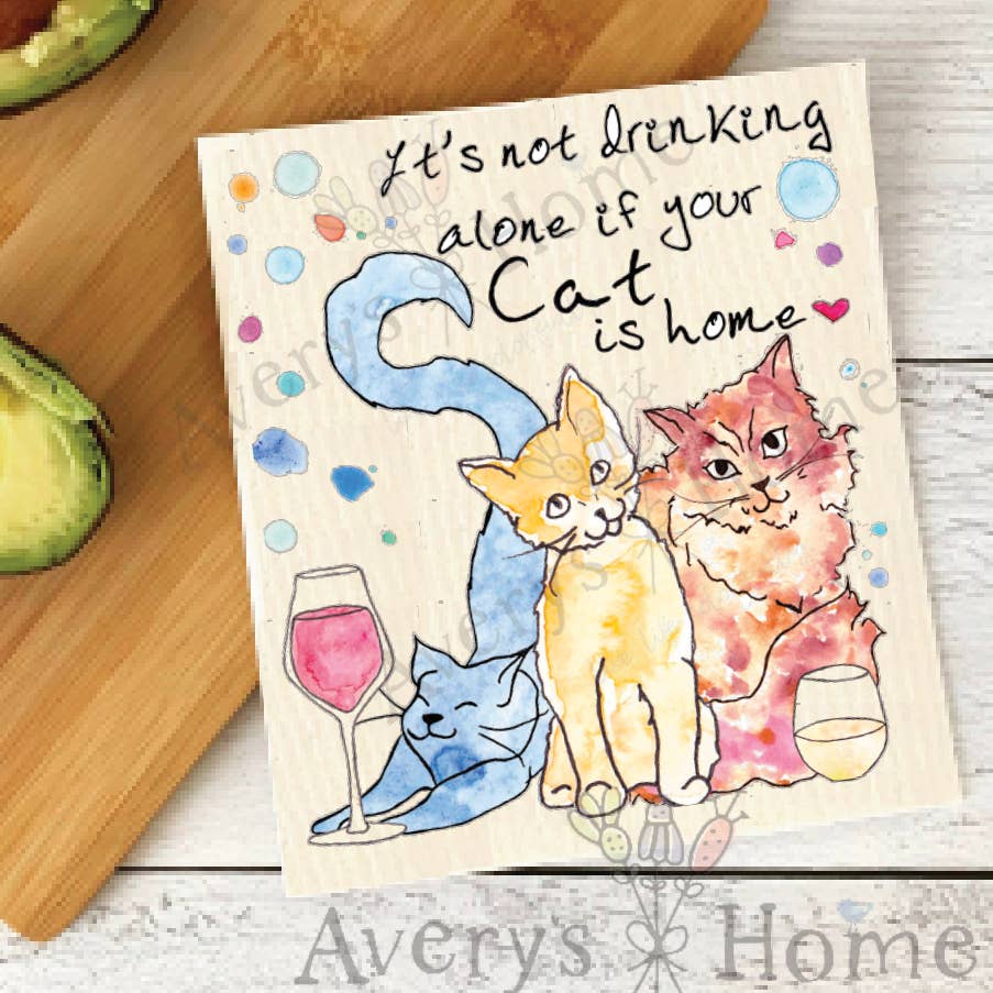 Swedish Dishcloth-Drinking with Cats