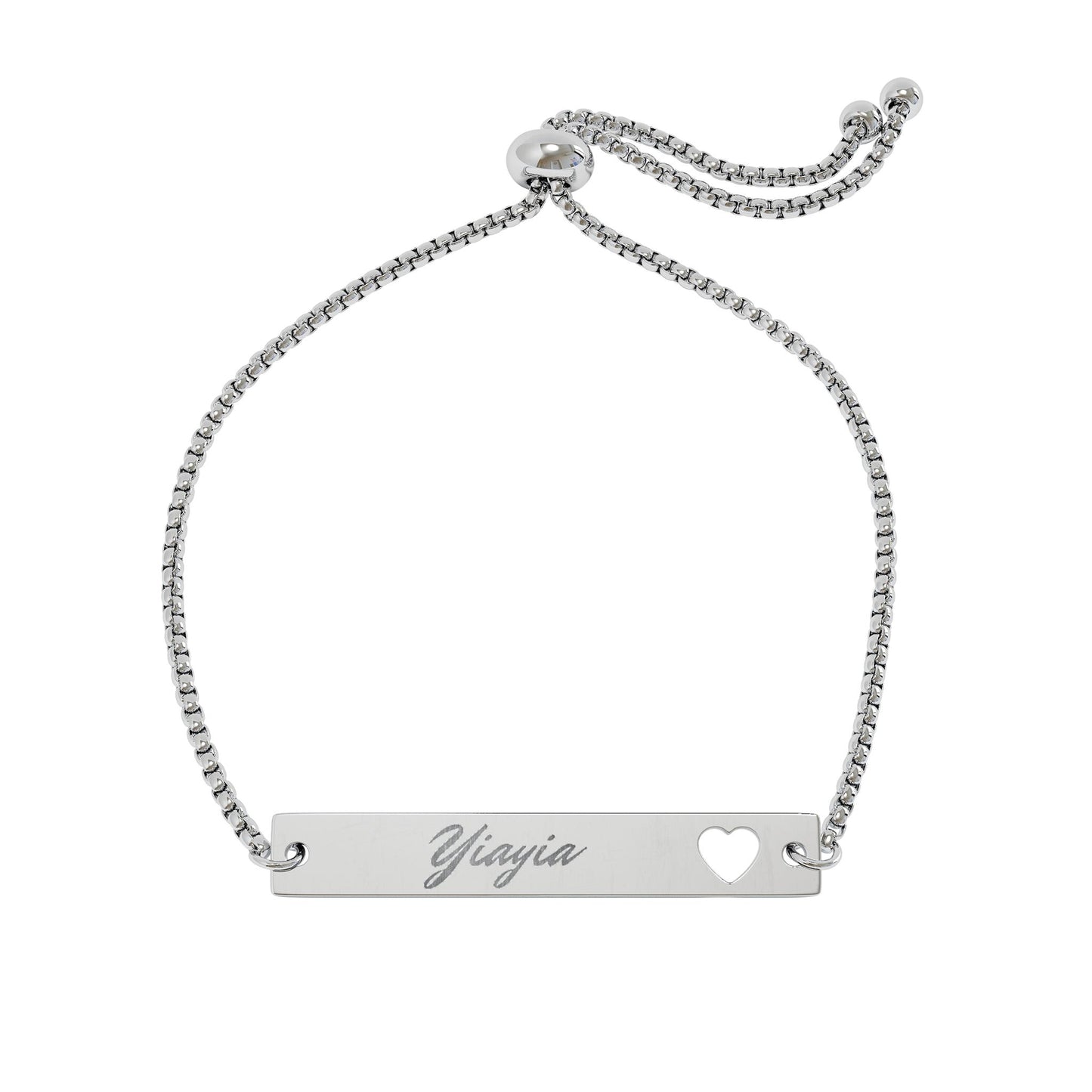 Engraved Heart Bracelet-Yiayia