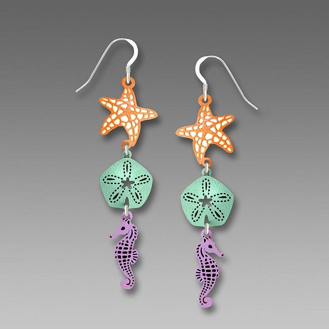 Starfish, Sand Dollar & Sea Horse Earrings