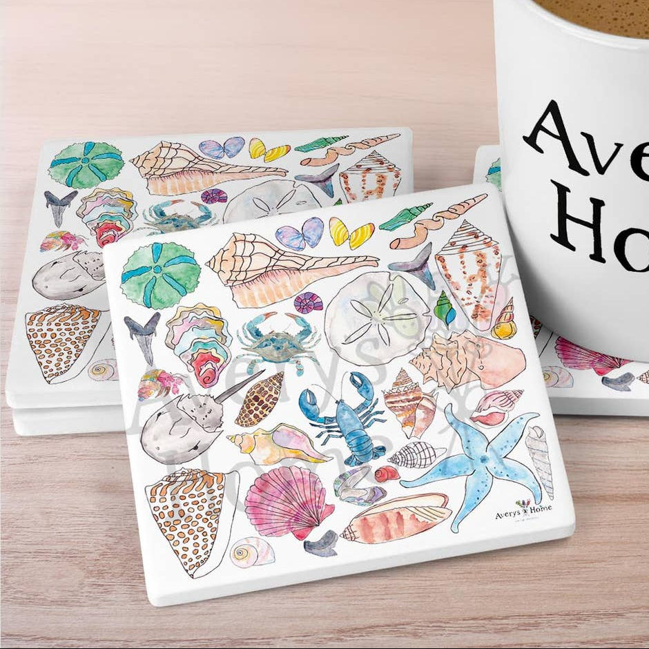 Coaster-Sea Shell Collector