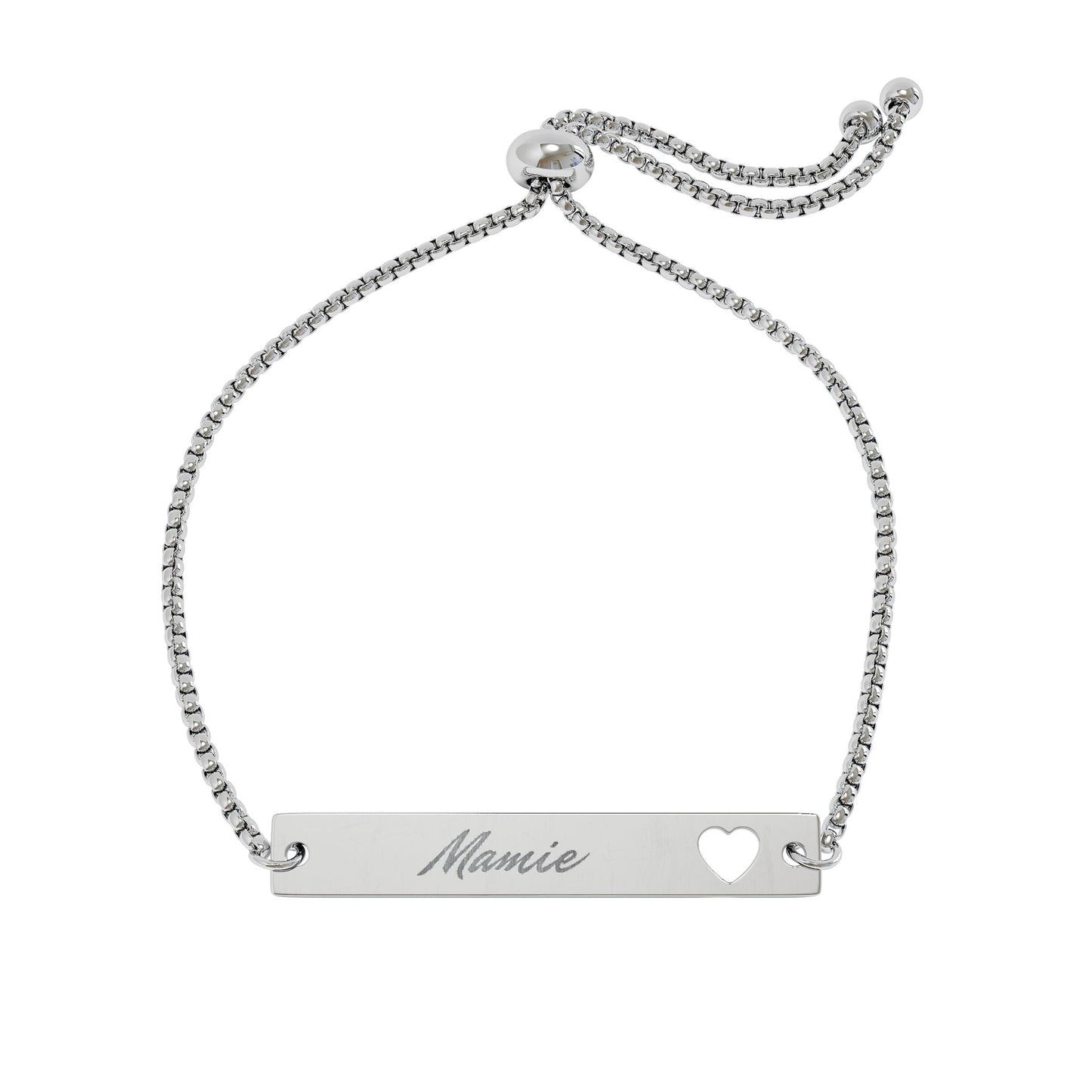 Engraved Heart Bracelet-Mamie