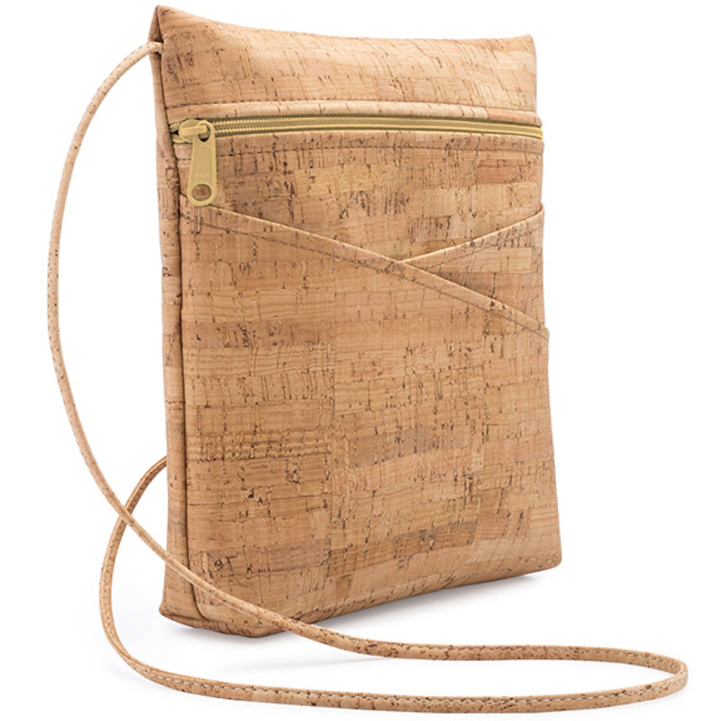 Cork Crisscross Pocket Crossbody Bag