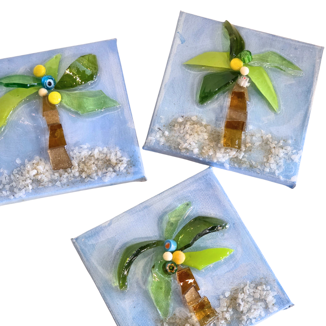 Shattered Glass Art-4"x4"