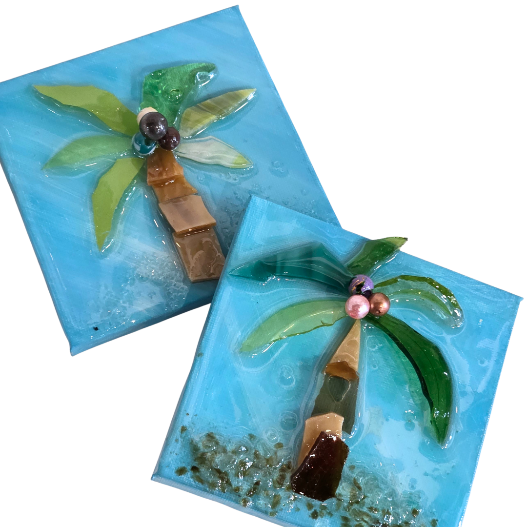 Shattered Glass Art-4"x4"