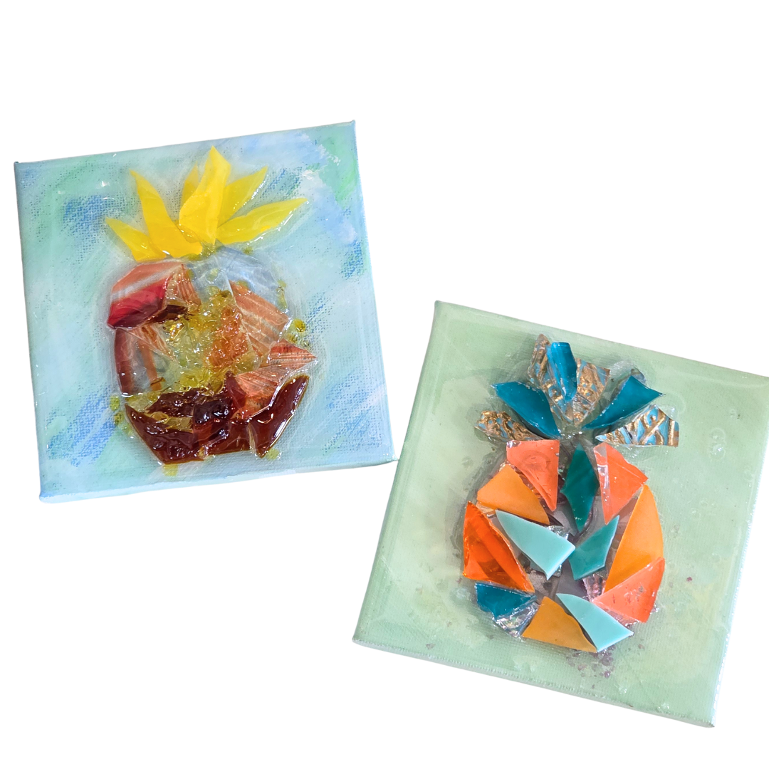 Shattered Glass Art-4"x4"