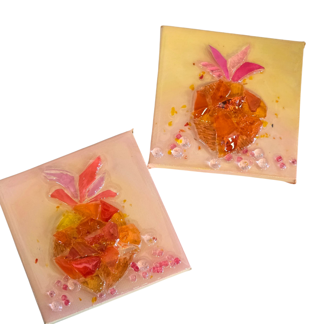 Shattered Glass Art-4"x4"