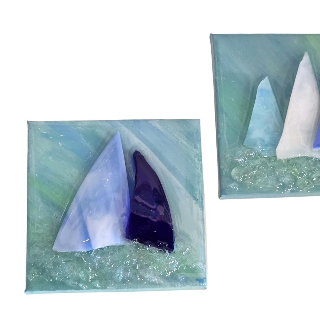 Shattered Glass Art-4"x4"