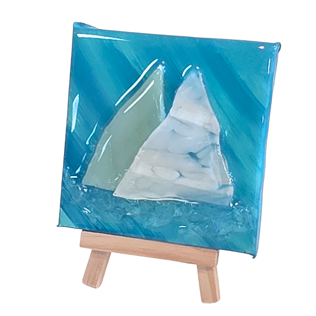 Shattered Glass Art-4"x4"