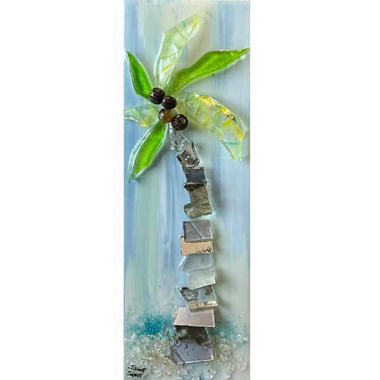 Shattered Glass Art-Palm Tree, Mini Tall