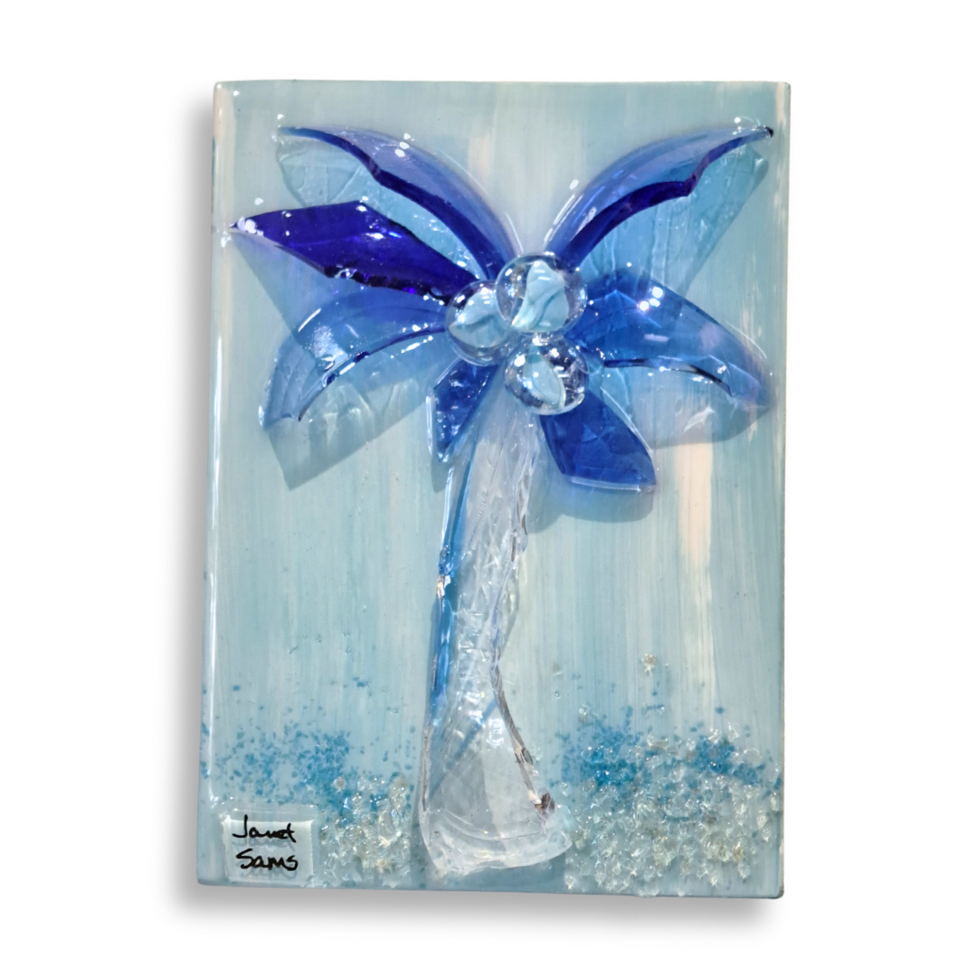 Palm Tree Glass Wall Art-Mini