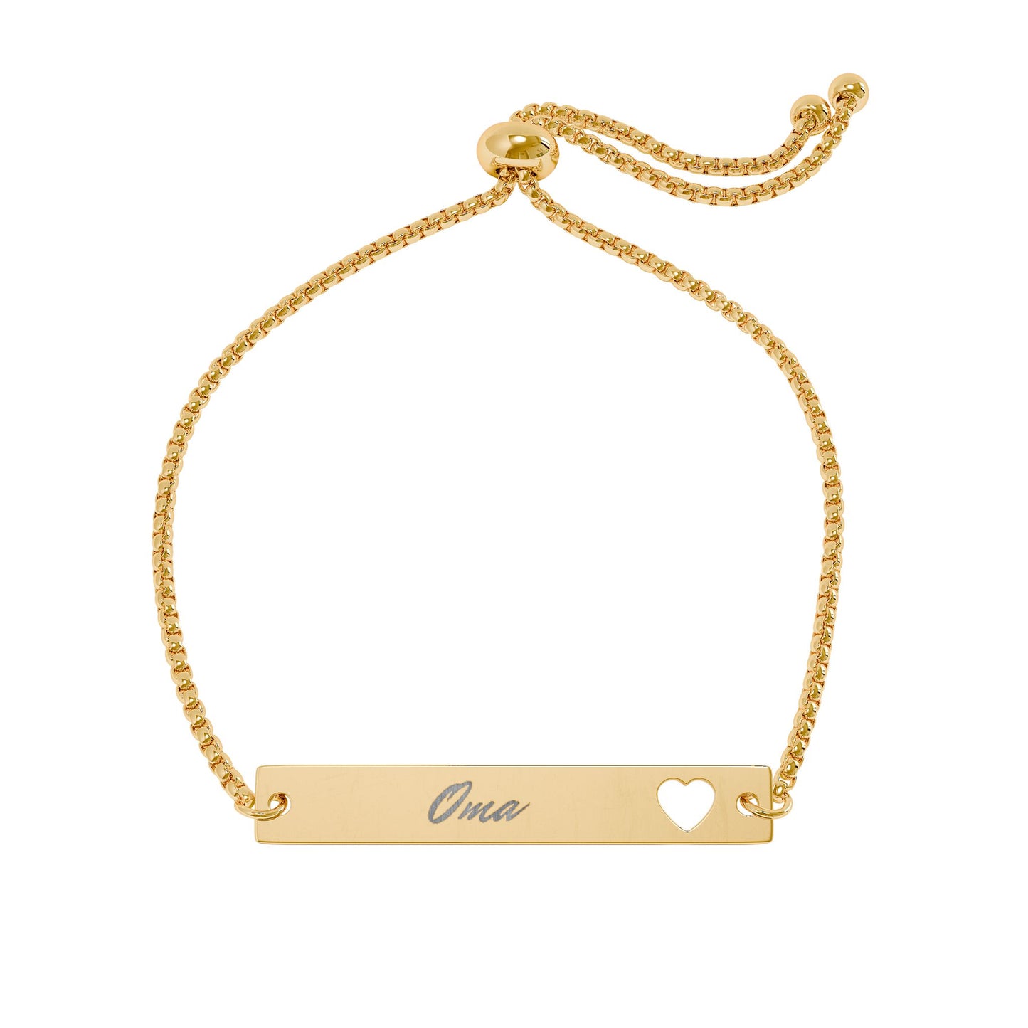 Engraved Heart Bracelet-Oma