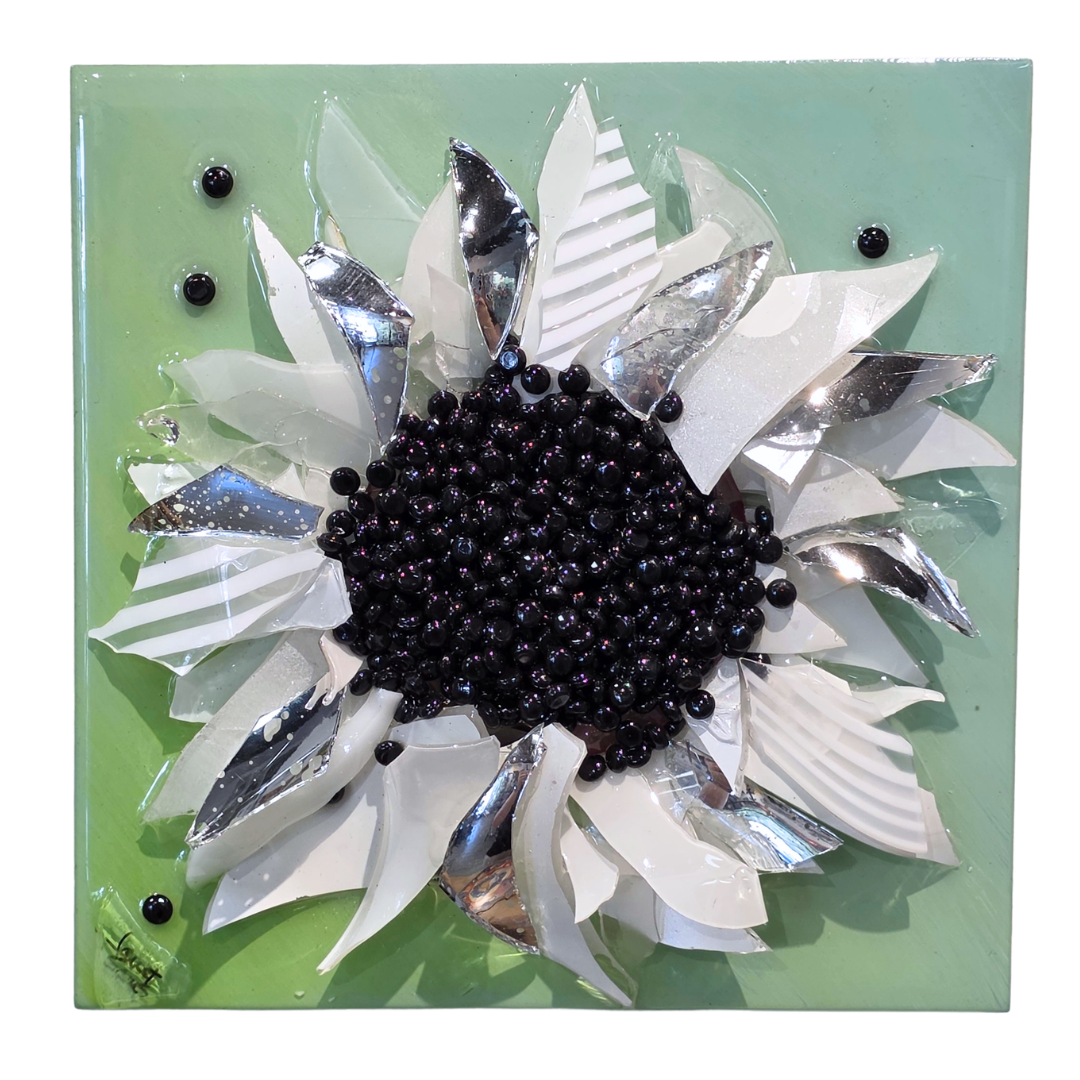 Shattered Glass Art-Sunflower