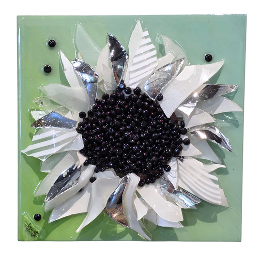 Shattered Glass Art-Sunflower