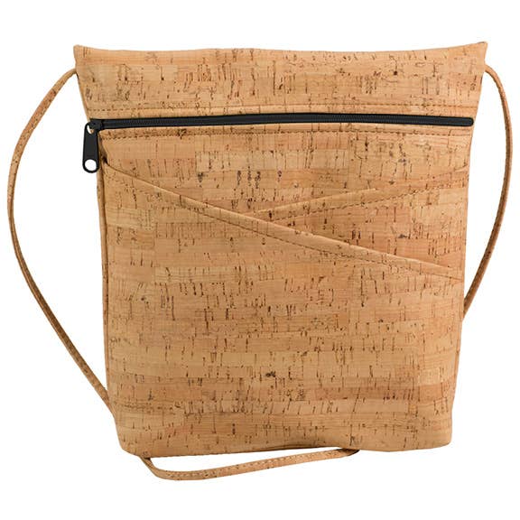 Cork Crisscross Pocket Crossbody Bag