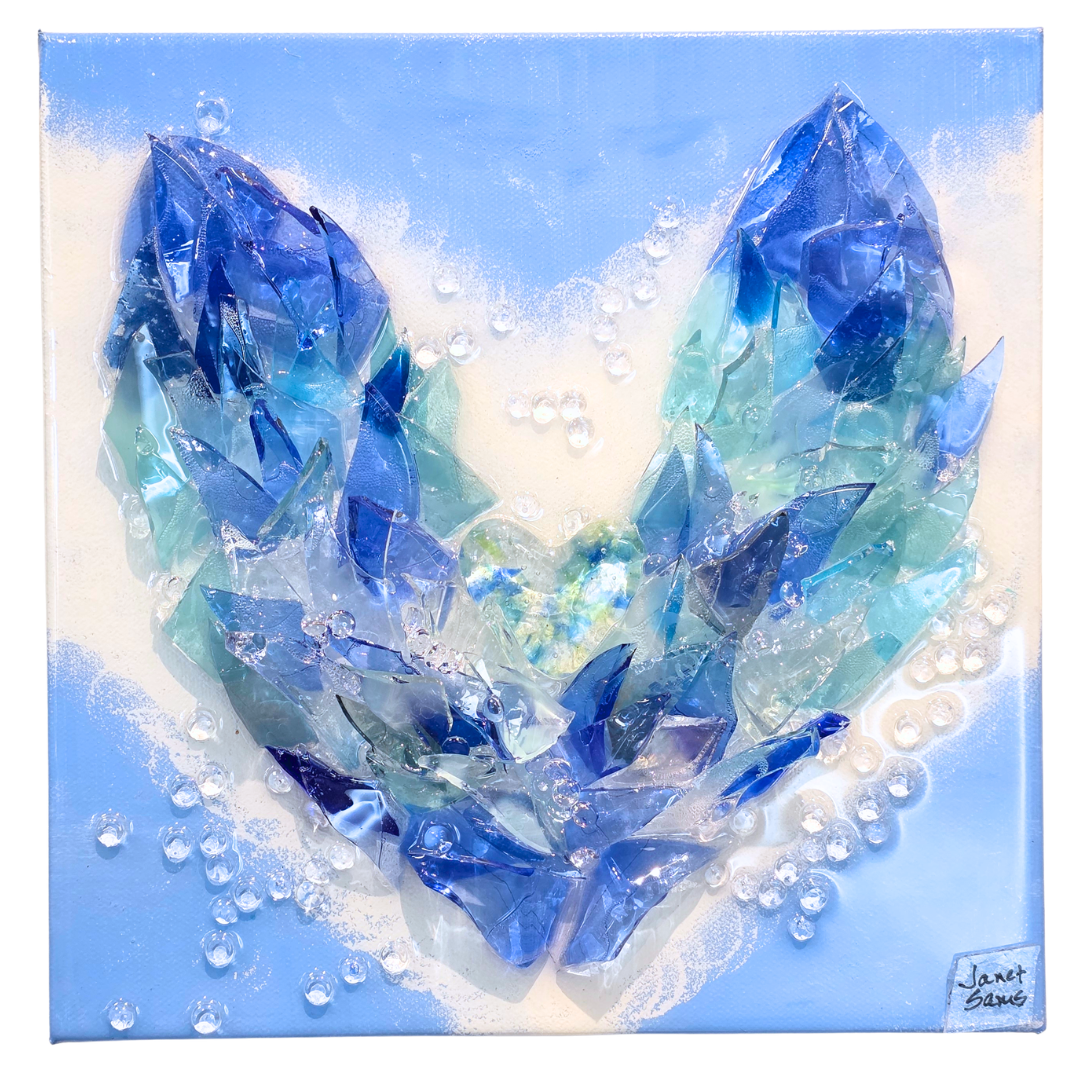 Shattered Glass Heart-10"