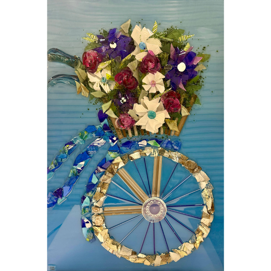 Shattered Glass Art-Pedals & Petals