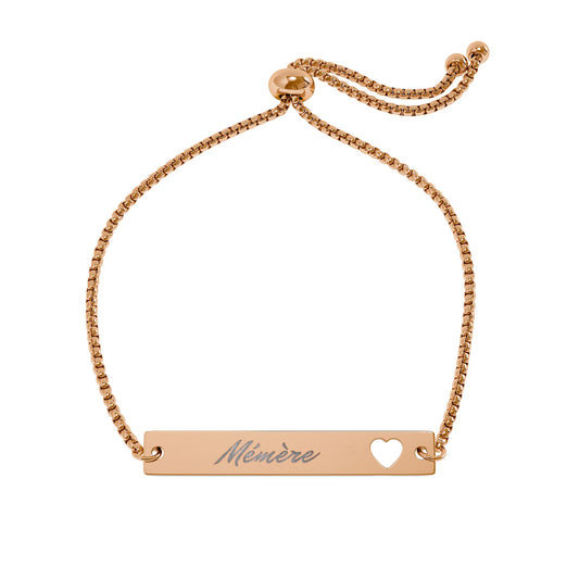 Engraved Heart Bracelet-Mémère