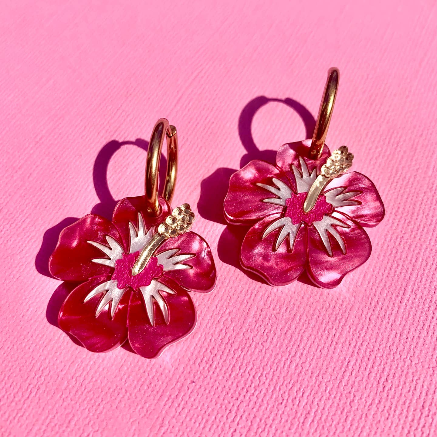 Hibiscus Flower Earrings