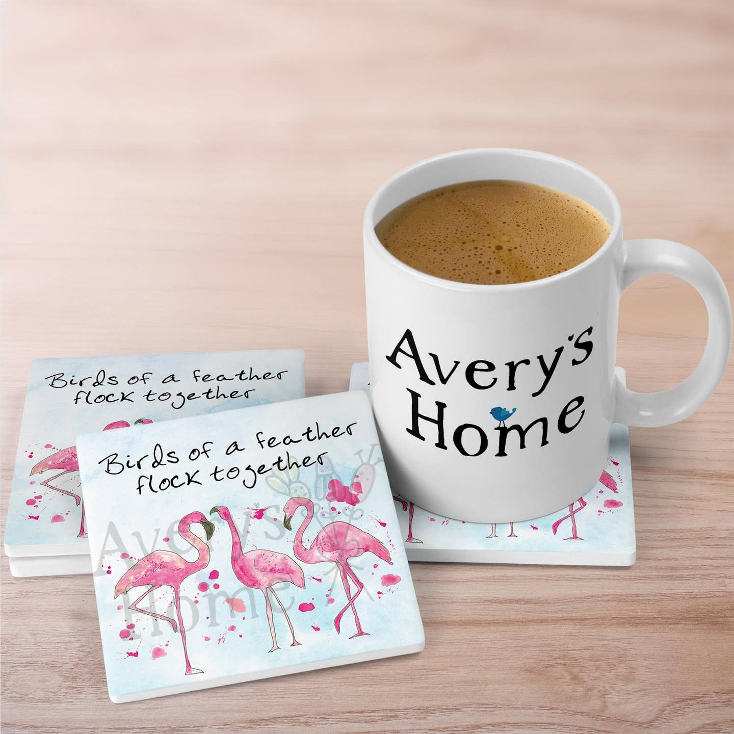 Coaster-Flamingos