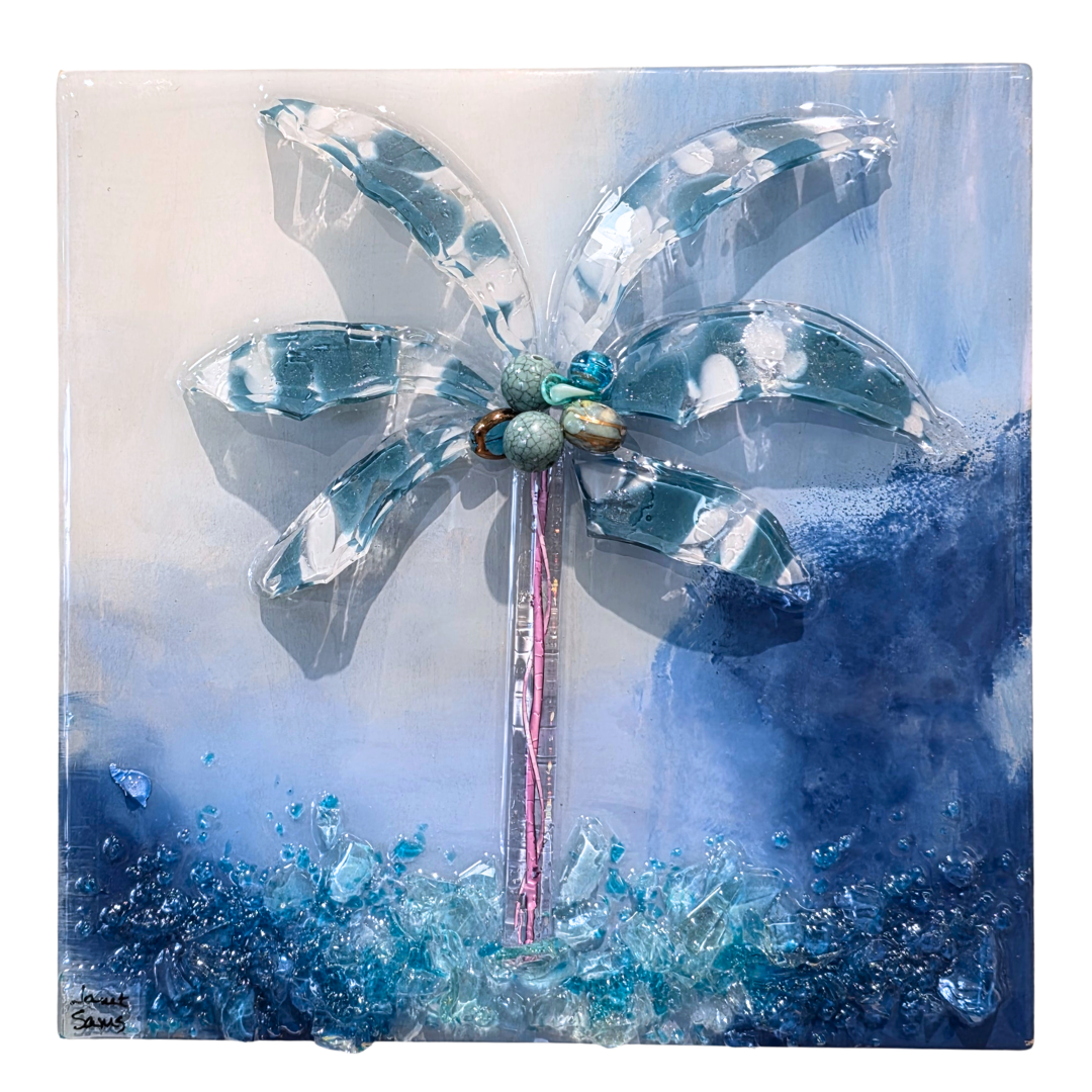 Shattered Glass Palms-10" Square