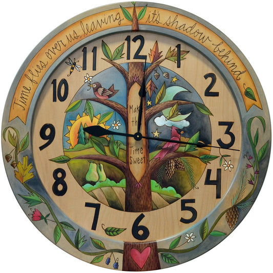 Round Wall Clock 36"-Tree of Life