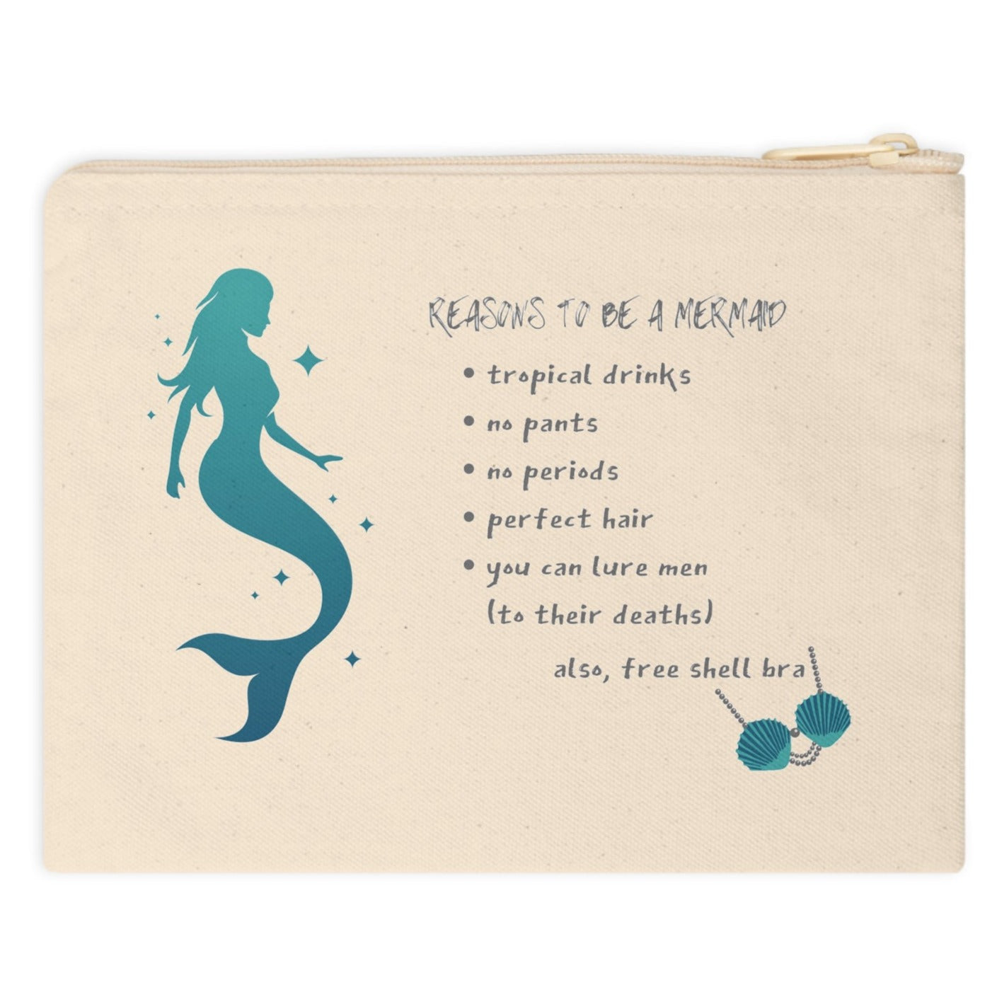 Zipper Pouch-Reasons to be a Mermaid