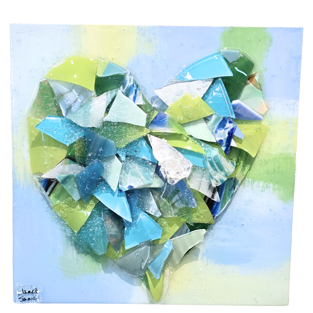 Shattered Glass Heart-8"