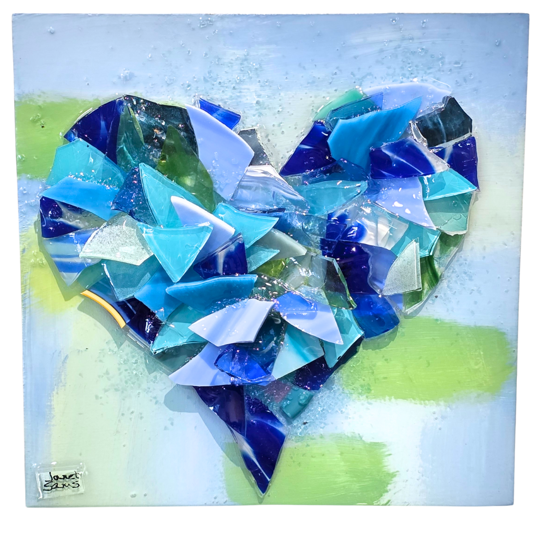 Shattered Glass Heart-8"