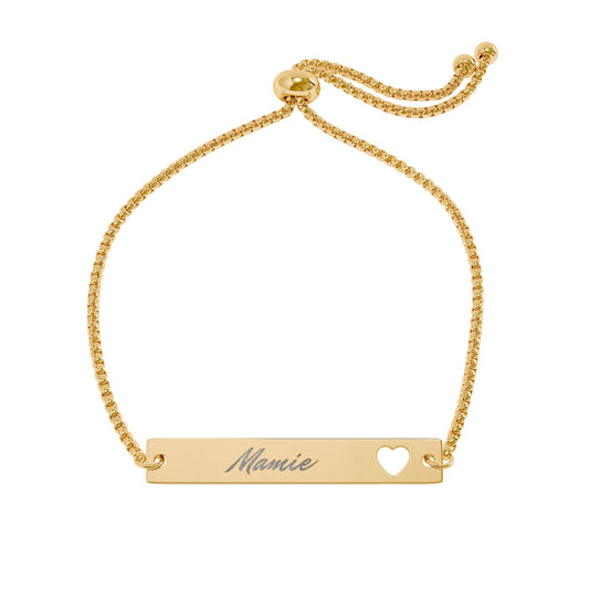 Engraved Heart Bracelet-Mamie