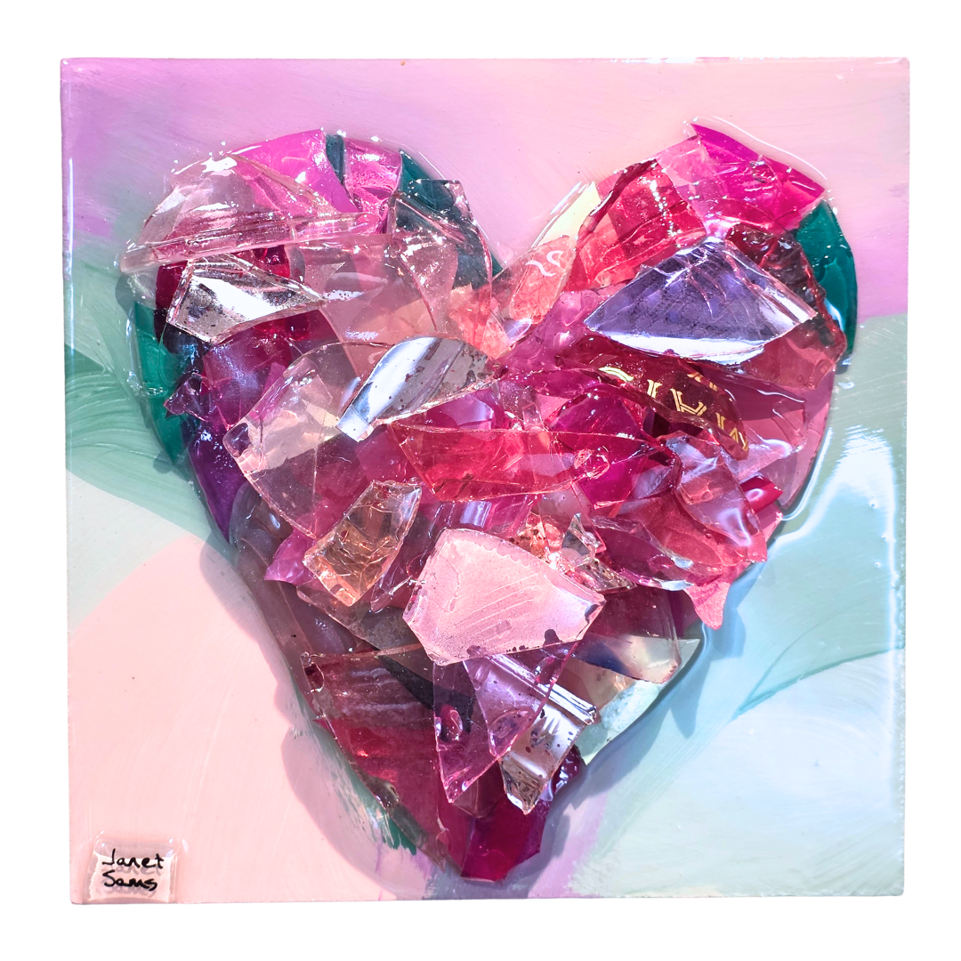 Shattered Glass Heart-8"