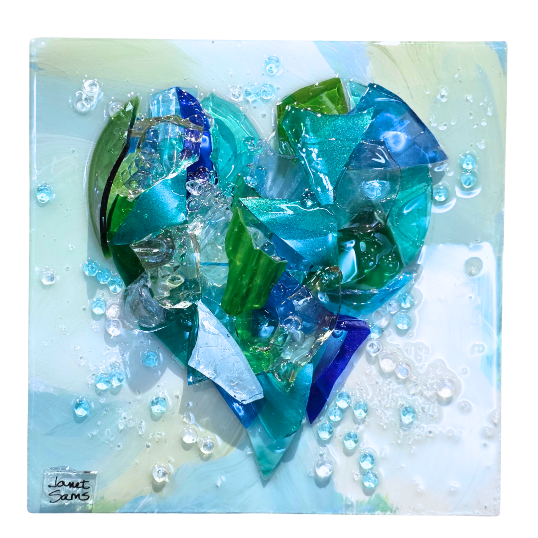 Shattered Glass Heart-8"