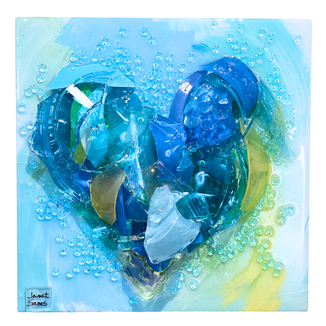 Shattered Glass Heart-10"