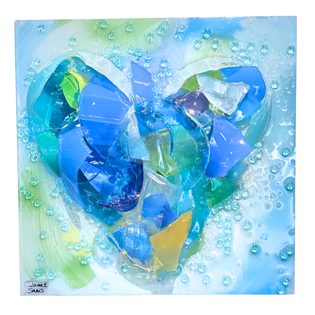 Shattered Glass Heart-10"