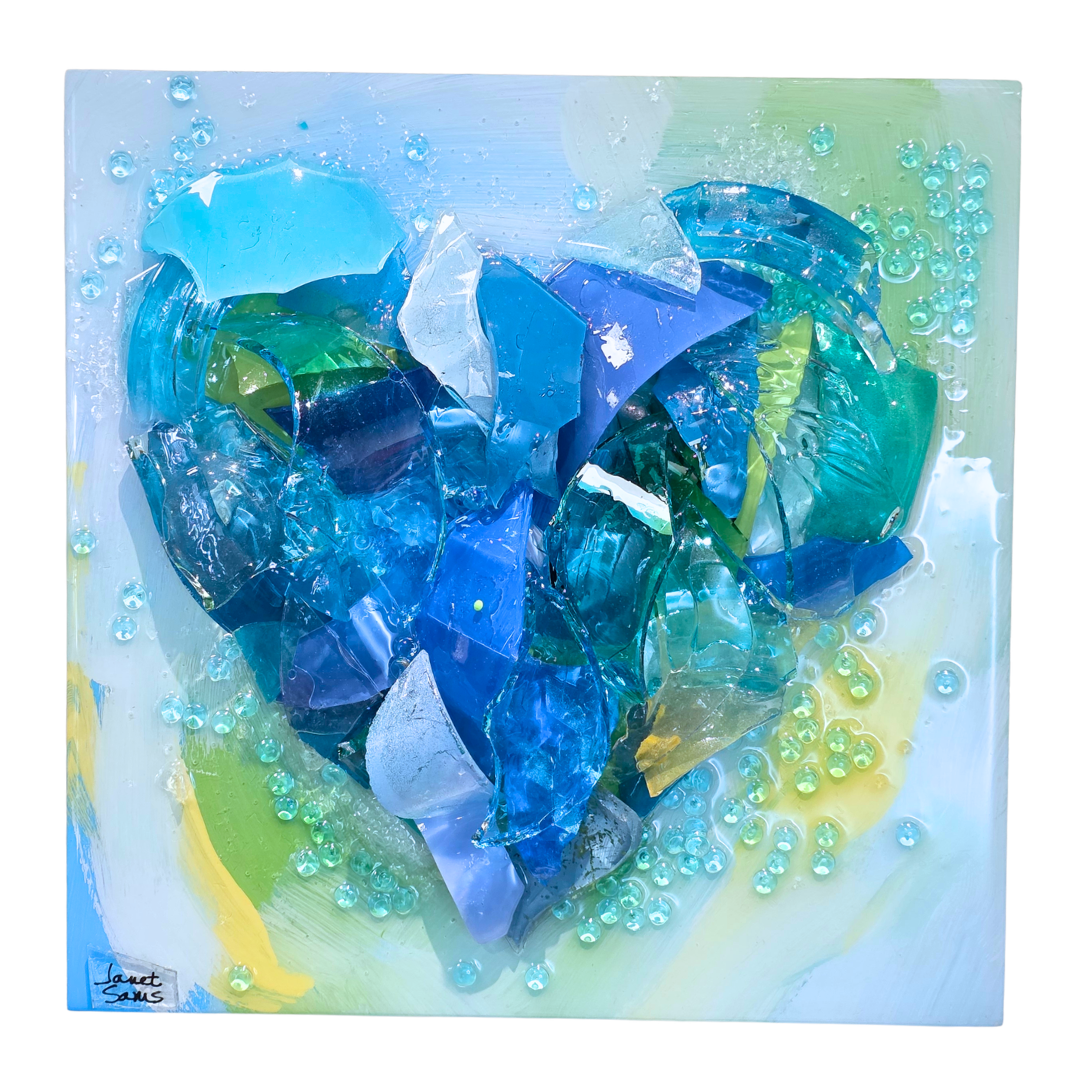 Shattered Glass Heart-10"