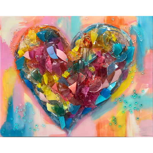 Shattered Glass Heart-Heart of Many