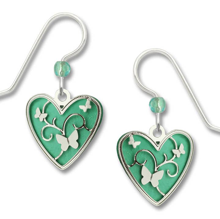 Butterfly Heart Earrings