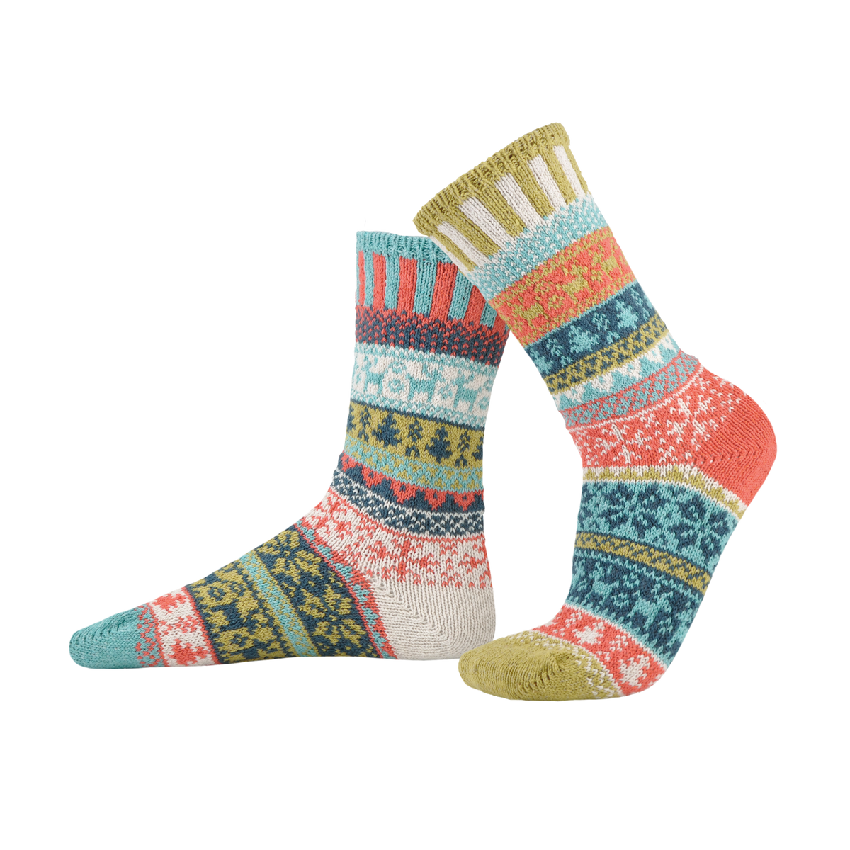 Mismatched Crew Socks-Spritz