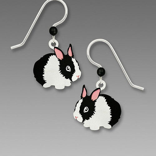 Black & White Bunny Earrings