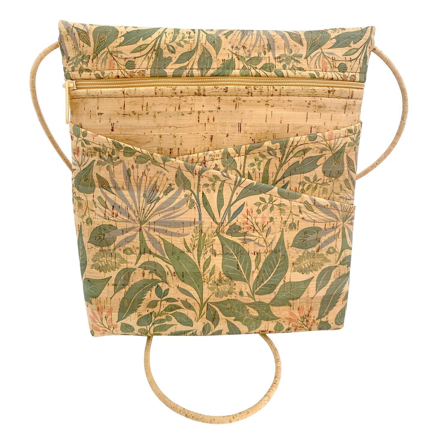 Cork Crisscross Pocket Crossbody Bag | Lush Botanicals