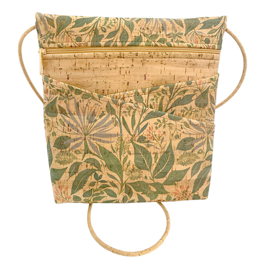 Cork Crisscross Pocket Crossbody Bag | Lush Botanicals