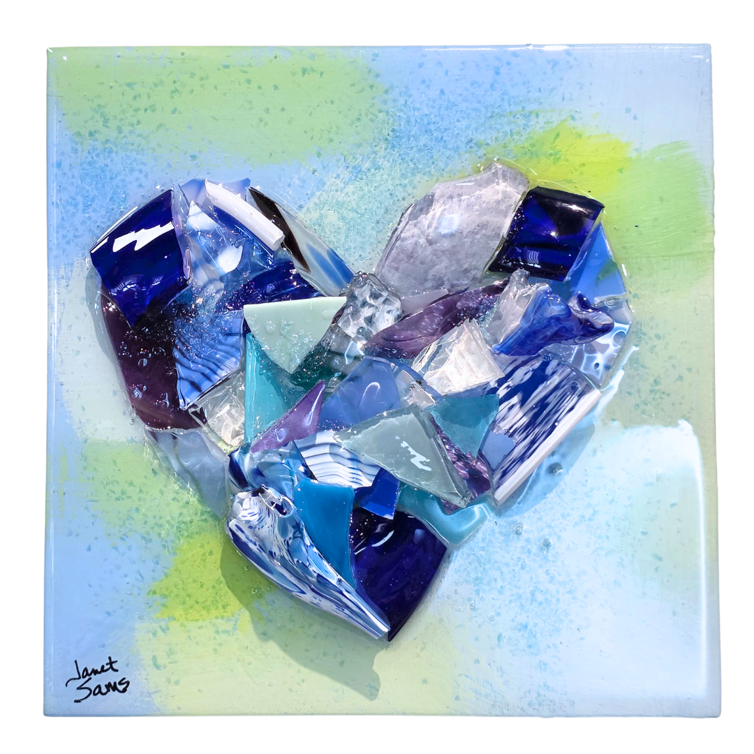 Shattered Glass Heart-8"