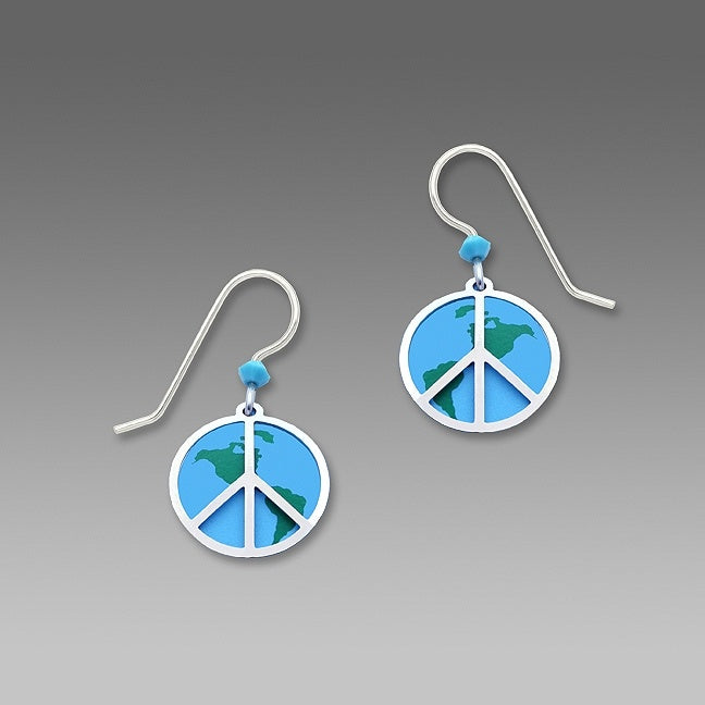 Peace Sign Globe Earrings