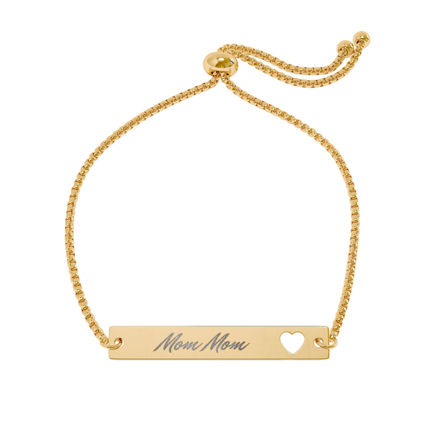 Engraved Heart Bracelet-Mom Mom