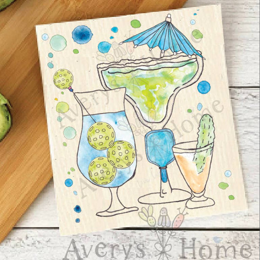 Swedish Dishcloth-Pickleball Margarita