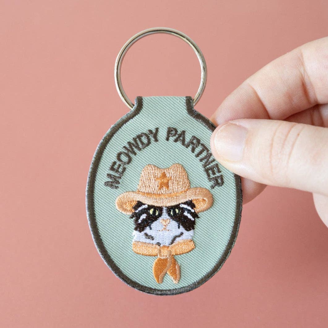 Meowdy Partner Embroidered Keychain