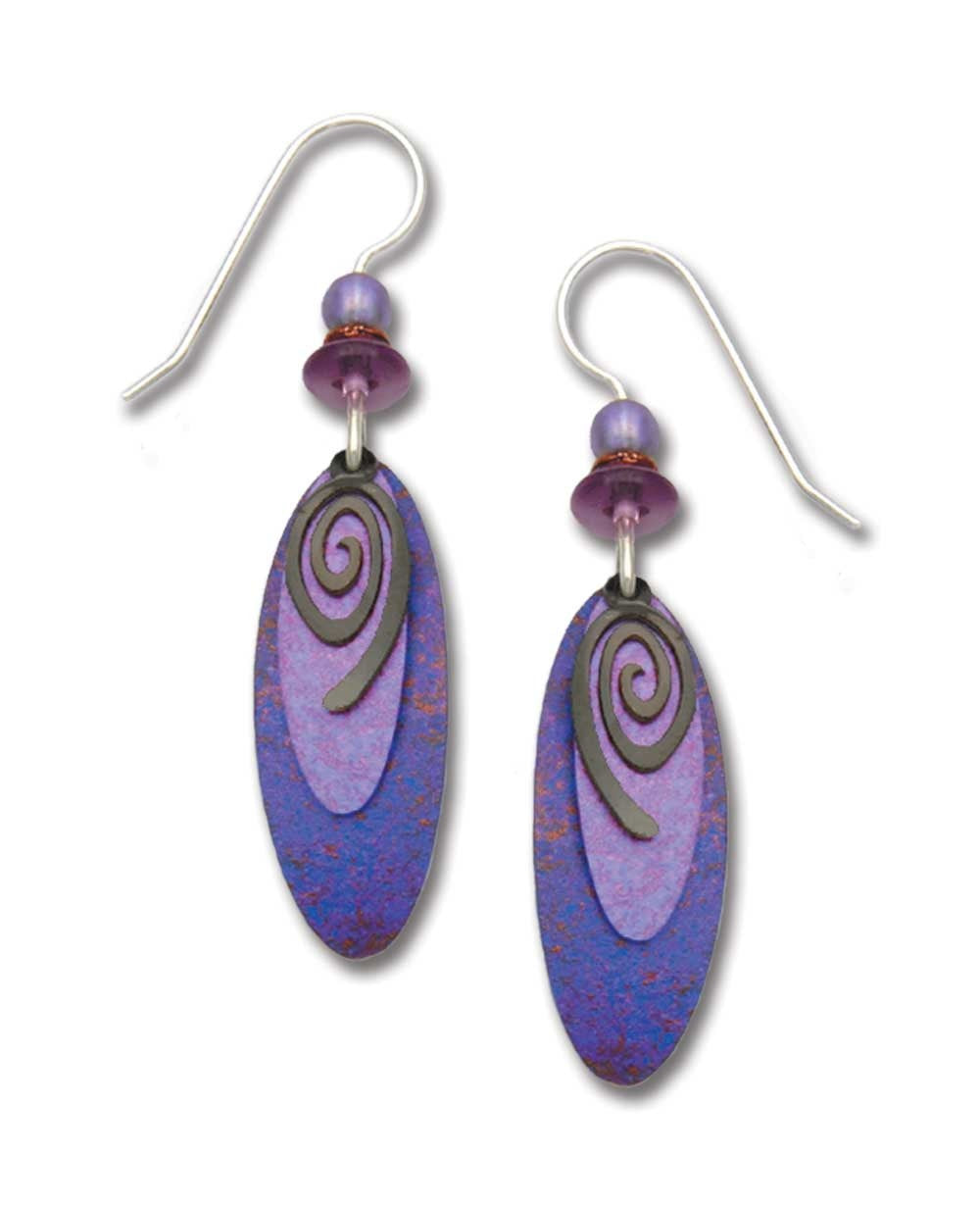 Purple Oval Earrings